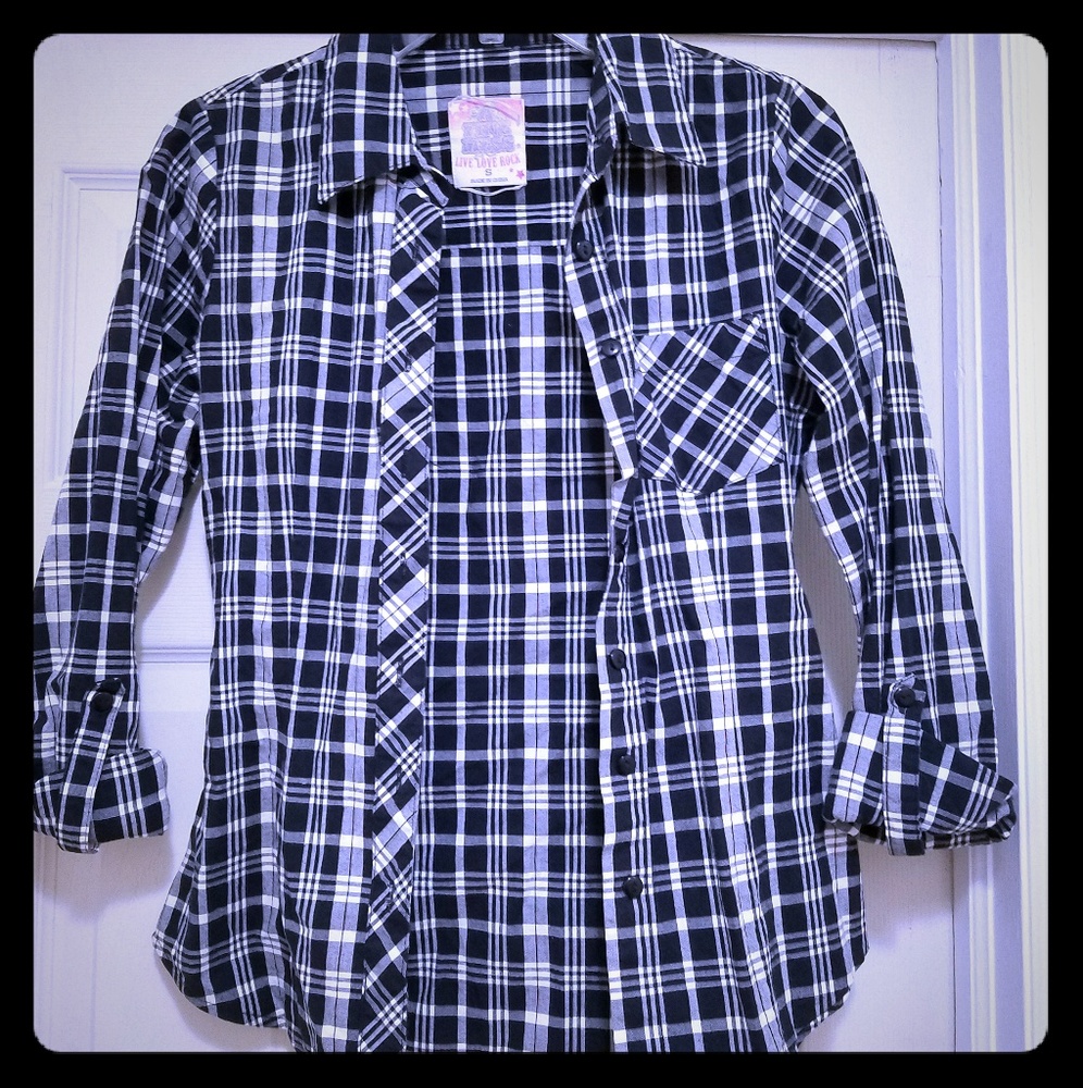 Black and White Button Down